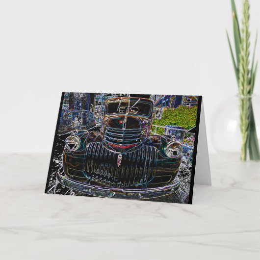 ヴィンテージシェブトラックラインスケッチカード カード (正面)