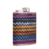 ヴィンテージシェブロン木材抽象芸術#5 フラスク (右)