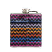 ヴィンテージシェブロン木材抽象芸術#5 フラスク (裏面)