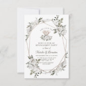 ヴィンテージシェリッシュジェムシエYes婚約パーティ 招待状 (正面)