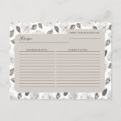 ヴィンテージシェリッシュフローラ花嫁へレシピカード 案内ポストカード (裏面)