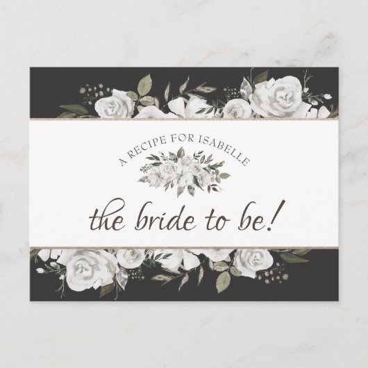 ヴィンテージシェリッシュフローラ花嫁へレシピカード 案内ポストカード (正面)
