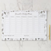 ヴィンテージシェリッシュフローラ週間プランナーカレンダー ペーパーパッド (インサイチュ)