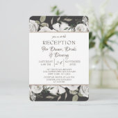 ヴィンテージシェリッシュホワイトフローラウェディングレセプション 招待状 (スタンド正面)