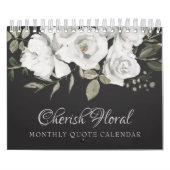 ヴィンテージシェリッシュホワイトフローラカスタムズ引用文 カレンダー (カバー)