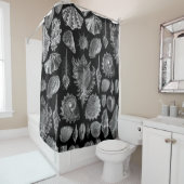 ヴィンテージシェルズブラック シャワーカーテン (インサイチュ)