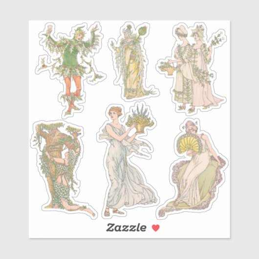 ヴィンテージシェークスピアの庭の花のジャーナルキット シール (シート)