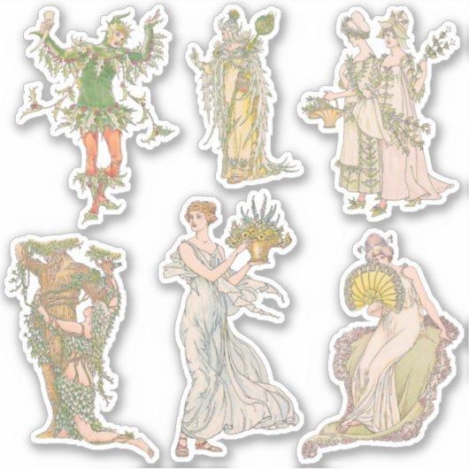 ヴィンテージシェークスピアの庭の花のジャーナルキット シール (正面)