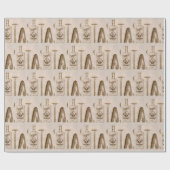 ヴィンテージシェービングカミソリ理容師ファーザーズデイ誕生日 ラッピングペーパー (フラット)