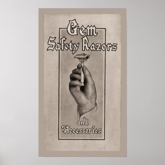 ヴィンテージシェービングポスター ポスター (正面)