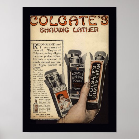 ヴィンテージシェービング用ポスター ポスター (正面)