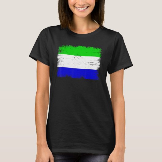 ヴィンテージシエラレオネ国旗Sierra Leonean独立 Tシャツ (正面)