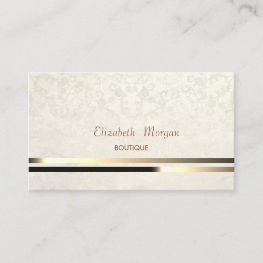 ヴィンテージシエレガントックストライプレース 名刺 (正面)