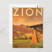 ヴィンテージシオン国立公園ユタ旅行はがき ポストカード (正面/裏面)