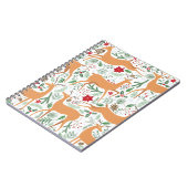 ヴィンテージシカの継ぎ目のない模様。クリスマスバ ノートブック (左側)