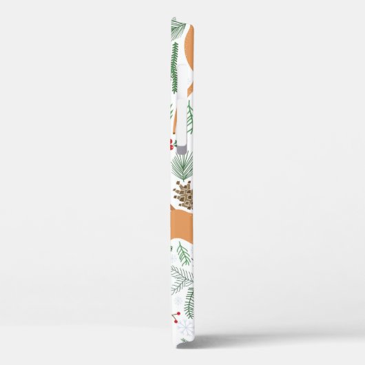 ヴィンテージシカの継ぎ目のない模様。クリスマスバ Case-Mate iPhoneケース (裏面 / 左)