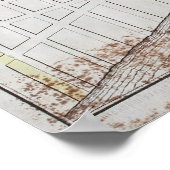 ヴィンテージシカゴの地図(1836年) ポスター (角)