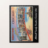 ヴィンテージシカゴイリノイはがきファミリーサミナリー ジグソーパズル (縦)