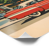 ヴィンテージシカゴイリノイズシティスカイラインレトロ旅行 ポスター (コーナー)