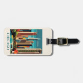 ヴィンテージシカゴイリノイズシティスカイラインレトロ旅行 ラゲッジタグ (正面横)