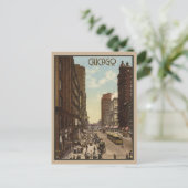 ヴィンテージシカゴイリノイ市スカイライントラベル ポストカード (スタンド正面)