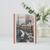 ヴィンテージシカゴイリノイ旅行 ポストカード (スタンド正面)