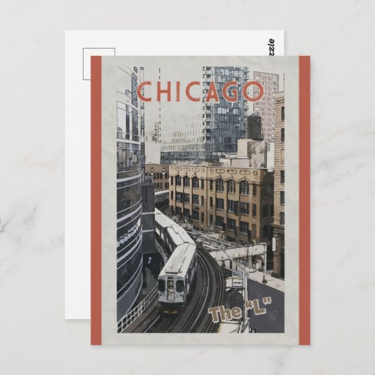 ヴィンテージシカゴイリノイ旅行 ポストカード (正面/裏面)