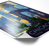 ヴィンテージシカゴイリノイ鉄道旅行ポスター フォトプリント            (角)