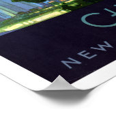 ヴィンテージシカゴイリノイ鉄道旅行 ポスター (角)