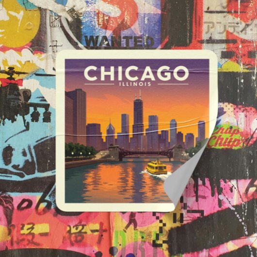 ヴィンテージシカゴイリノイ スクエアシール