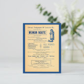 ヴィンテージシカゴインディアナポリスルイビル鉄道AD ポストカード (スタンド正面)