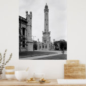 ヴィンテージシカゴウォータータワー1933 ポスター (キッチン)