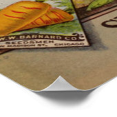 ヴィンテージシカゴガーデニング花の種子カタログ ポスター (角)