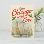 ヴィンテージシカゴクリスマスカード シーズンカード (スタンド正面)