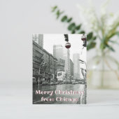 ヴィンテージシカゴクリスマス通り写真 シーズンカード (スタンド正面)