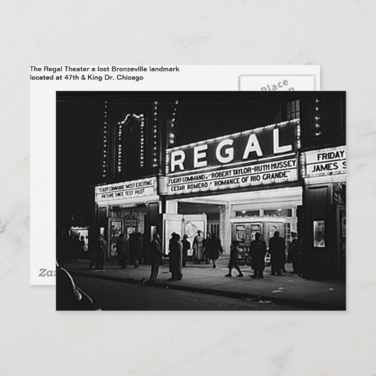 ヴィンテージシカゴザリーガルシアターマーキー ポストカード (正面/裏面)