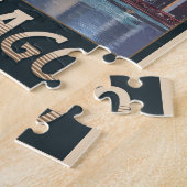 ヴィンテージシカゴシティスカイライン ジグソーパズル (側面)