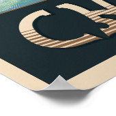 ヴィンテージシカゴシティスカイライン ポスター (角)