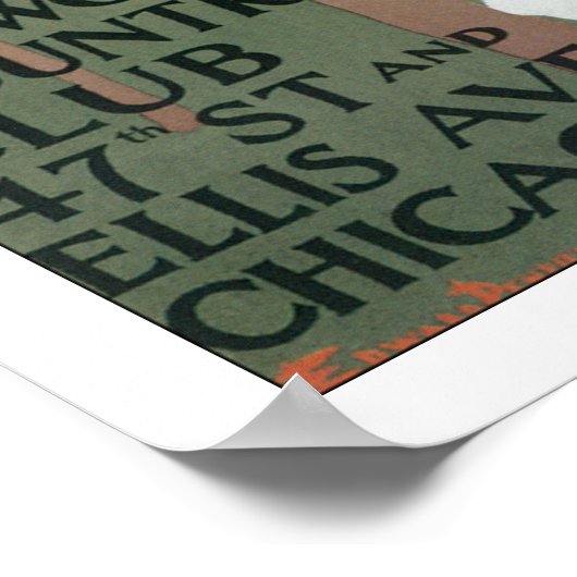 ヴィンテージシカゴテニスのポスター ポスター (角)