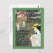 ヴィンテージシカゴテニスのポスター ポストカード (正面/裏面)