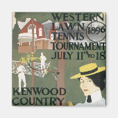 ヴィンテージシカゴテニスのポスター マグネット (正面)