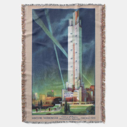 ヴィンテージシカゴブランケット スローブランケット (正面縦)