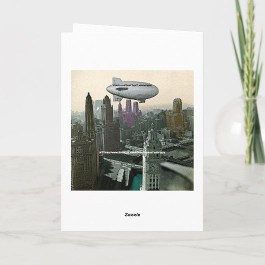 ヴィンテージシカゴブリムオーバーシティ漫画誕生日PIC カード (裏面)