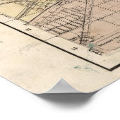 ヴィンテージシカゴポスターの地図 ポスター (角)