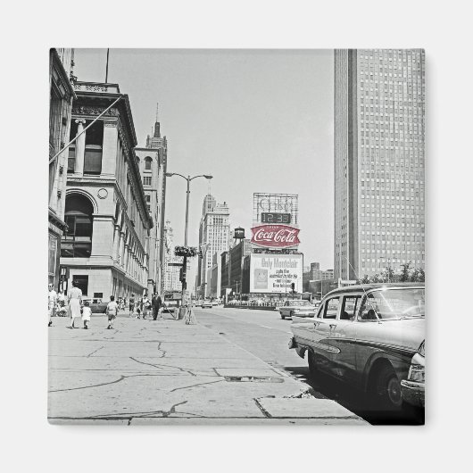 ヴィンテージシカゴミシガンアベニューコロスプラッシュ1960年代 マグネット (正面)