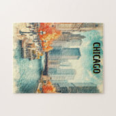 ヴィンテージシカゴリバーウォークインオータムパズル ジグソーパズル (横)