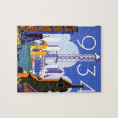 ヴィンテージシカゴワールドフェア1934広告 ジグソーパズル (横)