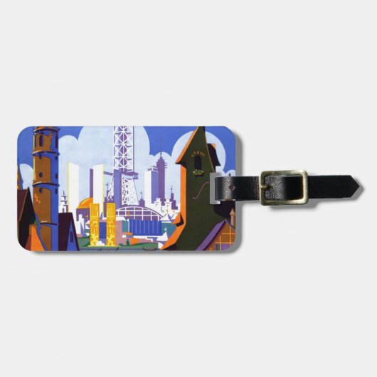 ヴィンテージシカゴワールドフェア1934広告 ラゲッジタグ (正面横)