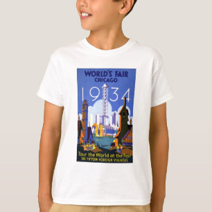 ヴィンテージシカゴワールドフェア1934広告 Tシャツ