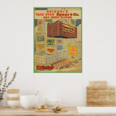 ヴィンテージシカゴ工業時代建物プリント ポスター (キッチン)